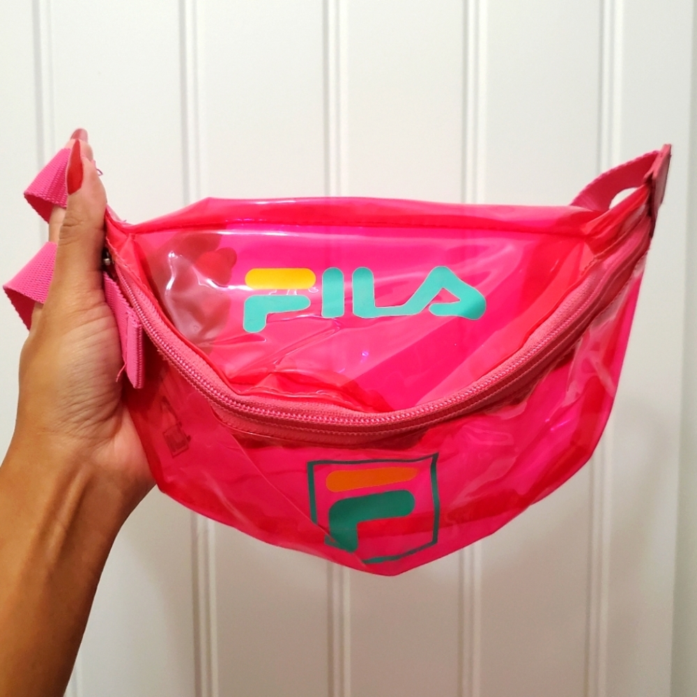 Clear Pink Jelly FILA Small Fannypack/Waist Bag